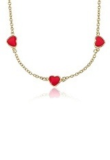 extraordinary small 3 pink flowers baby charm necklace